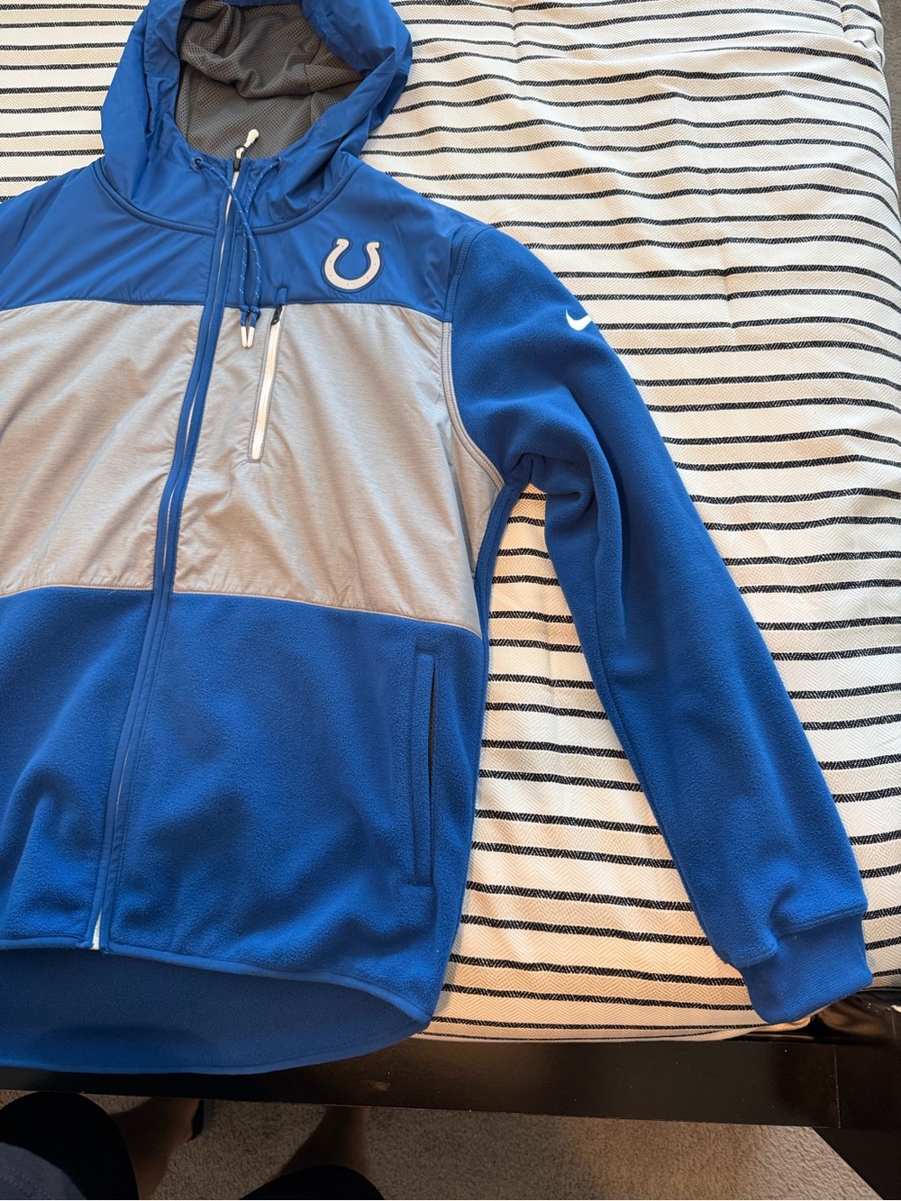Nike Blue and Gray Indianapolis Colts Hooded Full-Zip Jacket size Large - Picture 2 of 7